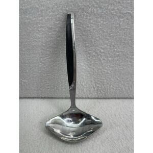 COSMOS Japan Stainless Gravy Ladle Atomic Starburst Black Handle MCM Retro